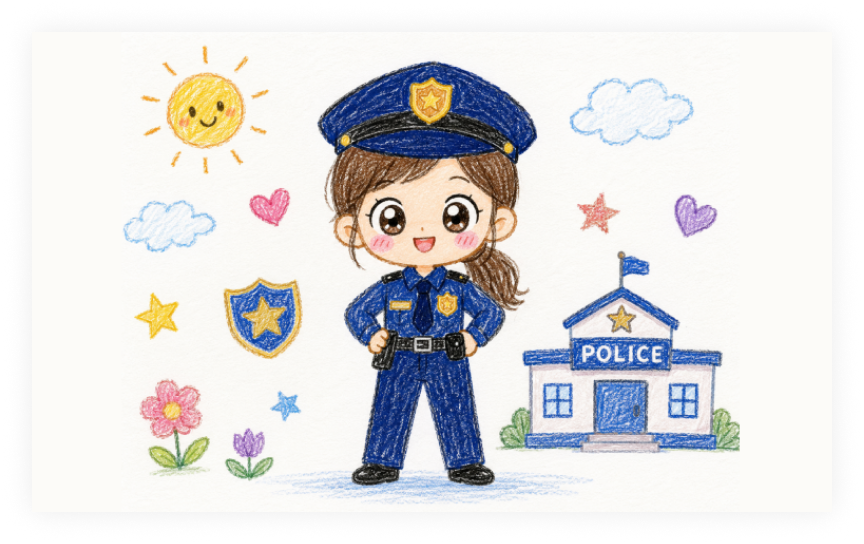 경찰관이 된 모습 그림