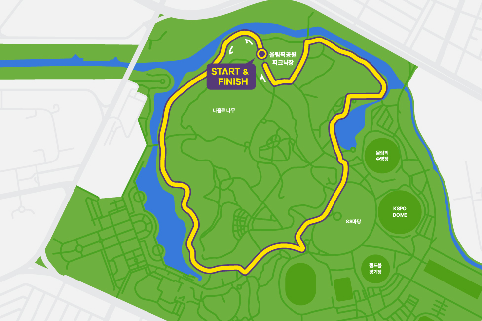 Brave Run 3km 코스 지도